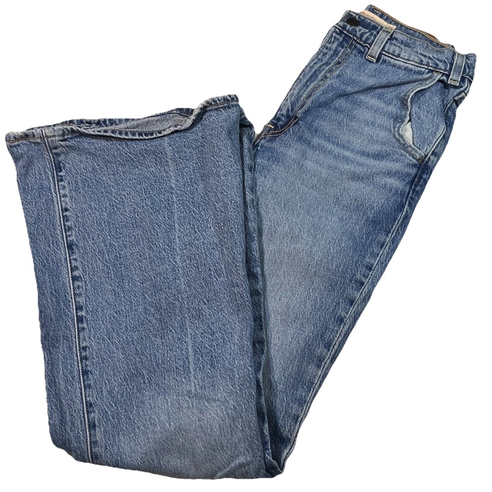 Levi's‎ Women's Blue Ribcage Bell Super High Rise Jeans Size 24x32 Premium $108